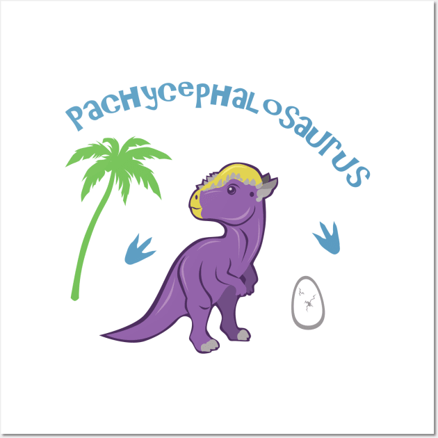 Cute Pachycephalosaurus Wall Art by SakuraDragon